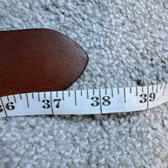 Free People High Summer Brown Leather Belt Multicolor Embroidered Bohemian Sz 32 - Picture 11 of 11